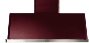 Ilve UAM120BU Majestic 48 Inch Burgundy Wall Mount Range Hood Ventilation Range Hoods high suction kitchen exhaust hood