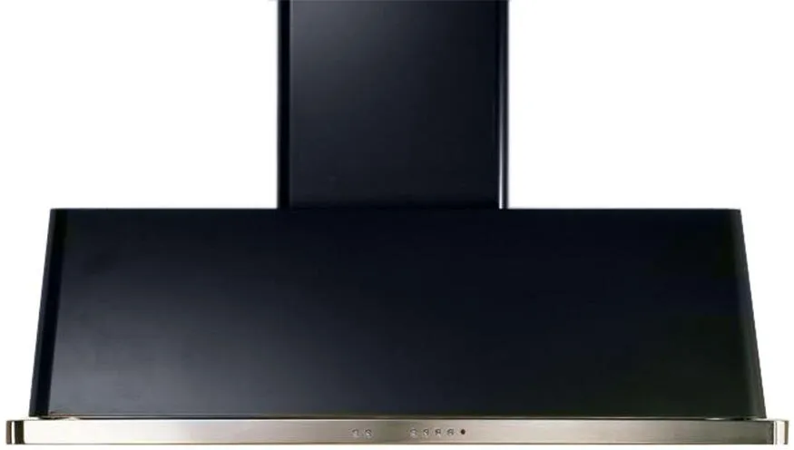 Ilve UAM150BK Majestic 60 Inch Glossy Black Wall Mount Range Hood Ventilation Range Hoods high suction kitchen exhaust hood