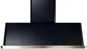 Ilve UAM150BK Majestic 60 Inch Glossy Black Wall Mount Range Hood Ventilation Range Hoods high suction kitchen exhaust hood