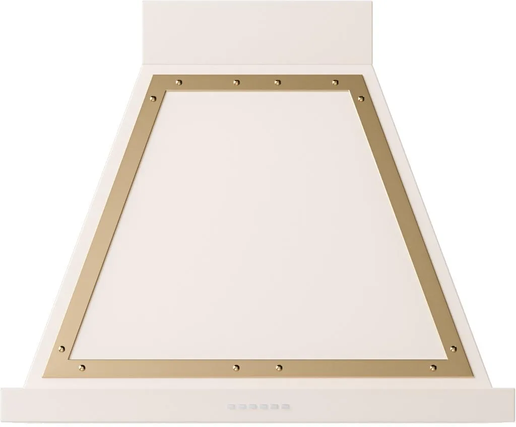 Ilve UANB30AWG Ilve Uanb30Awg Nostalgie 30" Hood In Antique White With Brass Trim Ventilation Range Hoods high suction kitchen exhaust hood