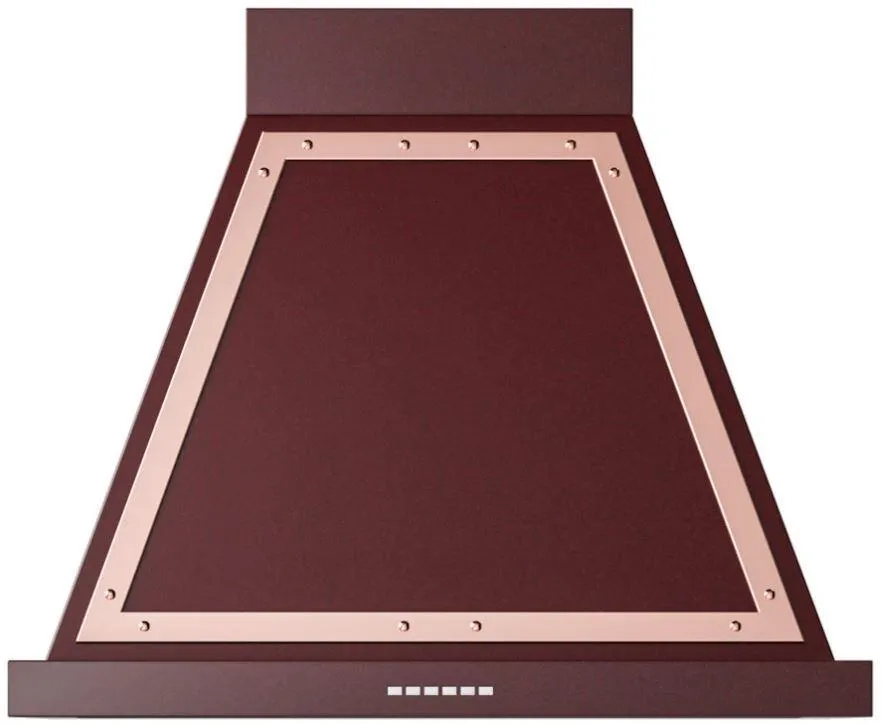 Ilve UANB30BUP Nostalgie 30 Inch Burgundy Wall Mount Convertible Range Hood Ducted Hoods wall mount ducted hood sale