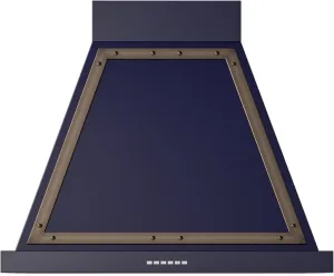 Ilve UANB30MBB Ilve Uanb30Mbb Nostalgie 30" Hood In Midnight Blue With Bronze Trim Ducted Hoods wall mount ducted hood sale
