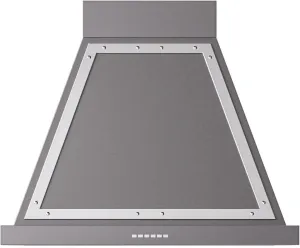 Ilve UANB30MGC Ilve Uanb30Mgc Nostalgie 30" Hood In Matte Graphite With Chrome Trim Ventilation Range Hoods high suction kitchen exhaust hood