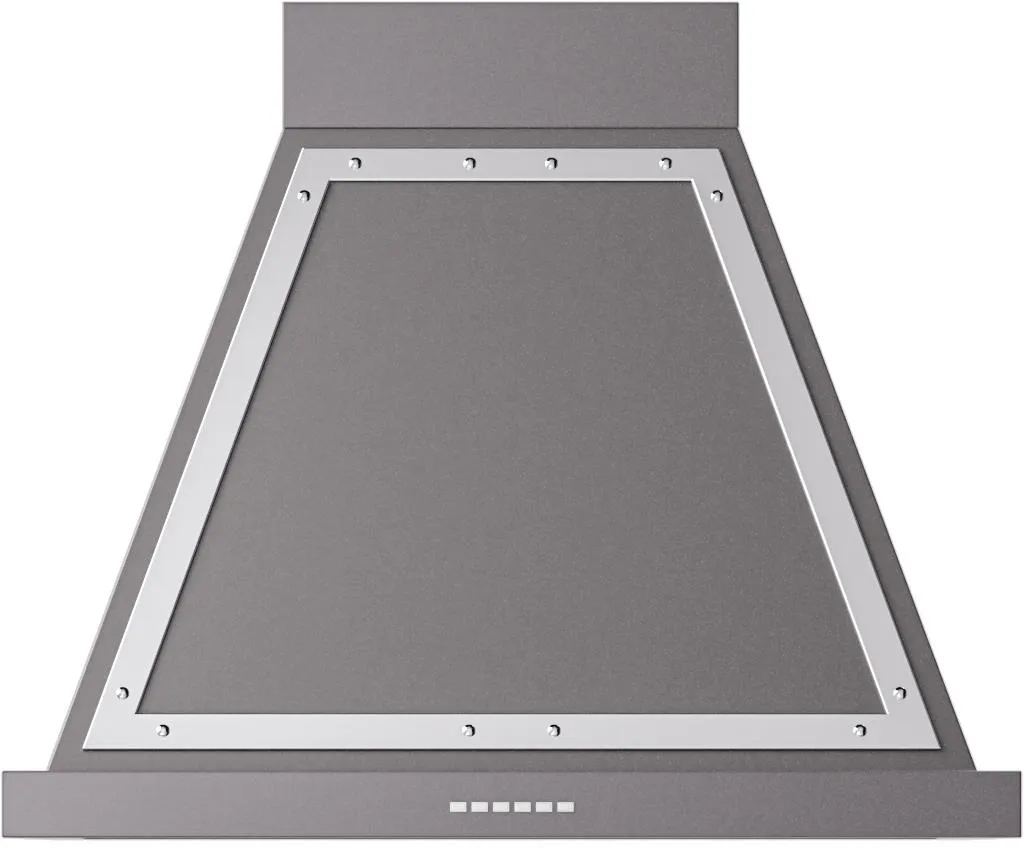 Ilve UANB30MGC Ilve Uanb30Mgc Nostalgie 30" Hood In Matte Graphite With Chrome Trim Ventilation Range Hoods high suction kitchen exhaust hood