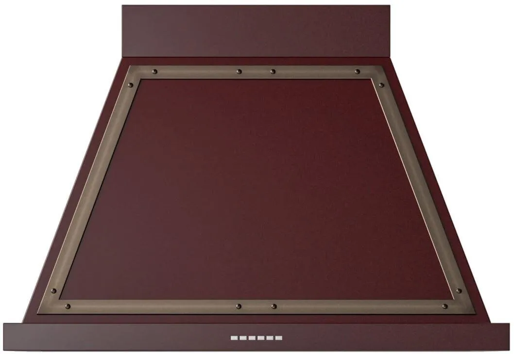 Ilve UANB36BUB Nostalgie 36 Inch Burgundy Wall Mount Range Hood Ducted Hoods wall mount ducted hood sale
