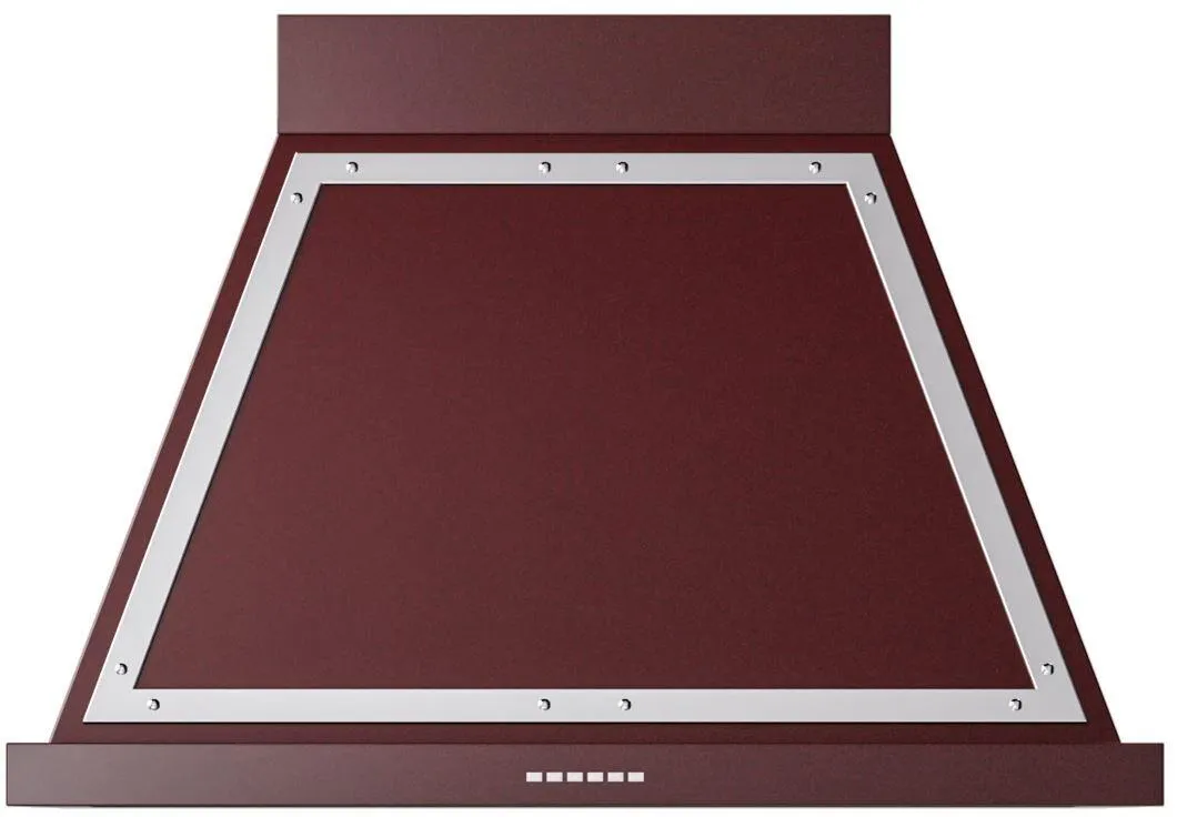 Ilve UANB36BUC Nostalgie 36 Inch Burgundy Wall Mount Range Hood Ventilation Range Hoods high suction kitchen exhaust hood