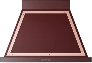 Ilve UANB36BUP Ilve Uanb36Bup Nostalgie 36" Hood In Burgundy With Copper Trim Ventilation Range Hoods high suction kitchen exhaust hood