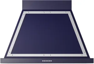 Ilve UANB36MBC Ilve Uanb36Mbc Nostalgie 36" Hood In Midnight Blue With Chrome Trim Ventilation Range Hoods high suction kitchen exhaust hood