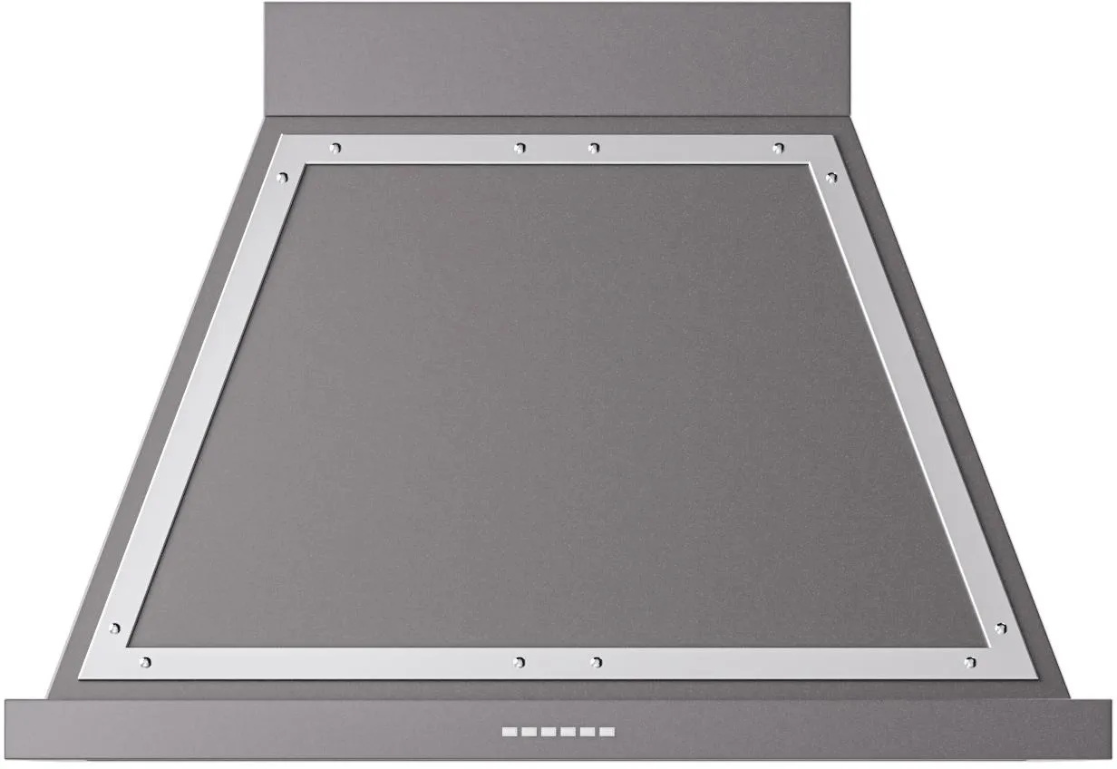 Ilve UANB36MGC Ilve Uanb36Mgc Nostalgie 36" Hood In Matte Graphite With Chrome Trim Ducted Hoods wall mount ducted hood sale