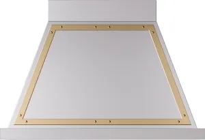 Ilve UANB36SSG Ilve Uanb36Ssg Nostalgie 36" Hood In Stainless Steel With Brass Trim Ventilation Range Hoods high suction kitchen exhaust hood