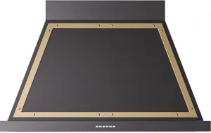 Ilve UANB40BKG Ilve Uanb40Bkg Nostalgie 40" Hood In Glossy Black With Brass Trim Ventilation Range Hoods high suction kitchen exhaust hood