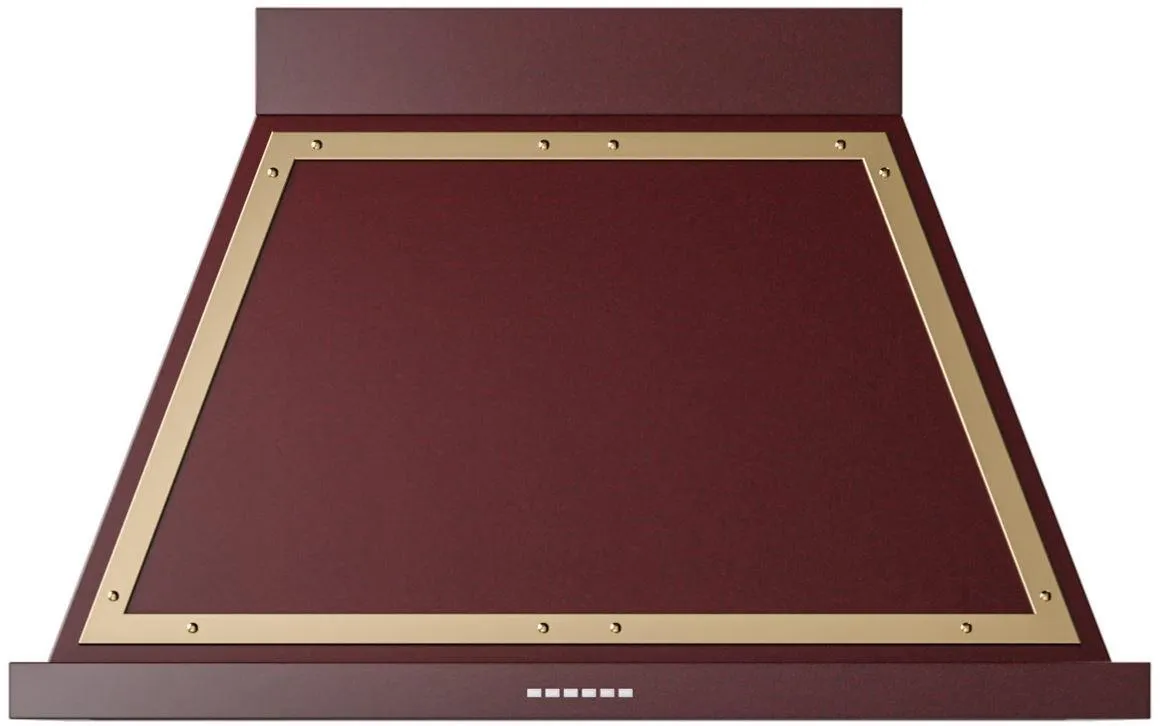 Ilve UANB40BUG Nostalgie 40 Inch Burgundy Wall Mount Range Hood Ducted Hoods wall mount ducted hood sale