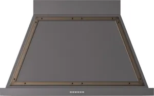 Ilve UANB40MGB Ilve Uanb40Mgb Nostalgie 40" Hood In Matte Graphite With Bronze Trim Ventilation Range Hoods high suction kitchen exhaust hood