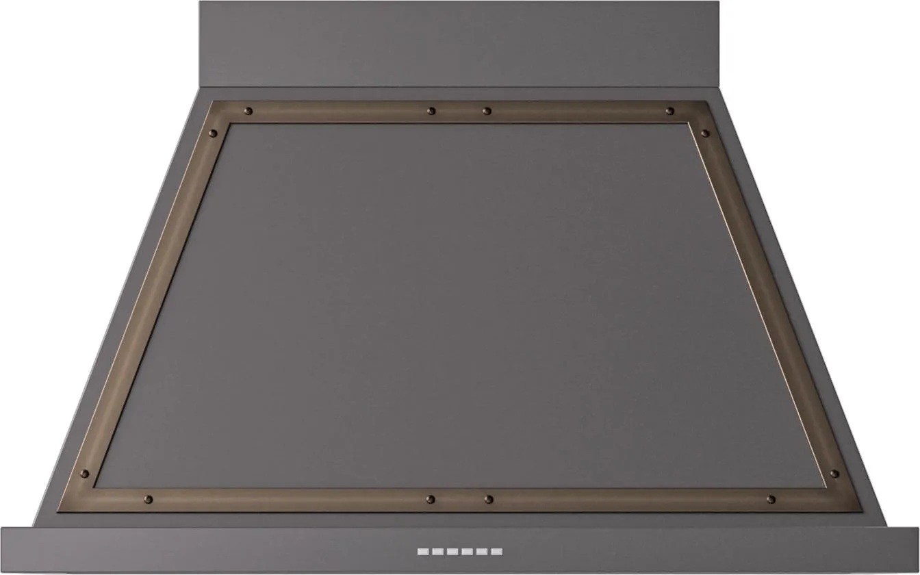 Ilve UANB40MGB Ilve Uanb40Mgb Nostalgie 40" Hood In Matte Graphite With Bronze Trim Ventilation Range Hoods high suction kitchen exhaust hood