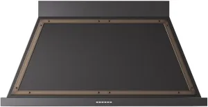 Ilve UANB48BKB Nostalgie 48 Inch Glossy Black Wall Mount Range Hood Ducted Hoods wall mount ducted hood sale