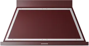 Ilve UANB48BUC Ilve Uanb48Buc Nostalgie 48" Hood In Burgundy With Chrome Trim Ducted Hoods wall mount ducted hood sale