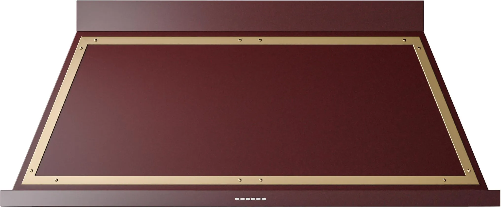 Ilve UANB60BUG Ilve Uanb60Bug Nostalgie 60" Hood In Burgundy With Brass Trim Ventilation Range Hoods high suction kitchen exhaust hood