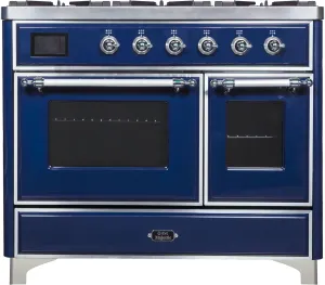 Ilve UMD10FDNS3MBCLP Majestic Ii 40 Inch Dual Fuel Liquid Propane Freestanding Range In Blue With Chrome Trim Freestanding Ranges freestanding dual fuel range 30 inch