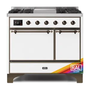 Ilve UMD10FDQNS3RABLP Ilve Majestic Ii 40 Umd10Fdqns3Rab Freestanding Dual Fuel Range With 6 Sealed Burners Yes Double Oven With Solid Door In Ral Color With Bronze Knobs Freestanding Ranges freestanding dual fuel range 30 inch