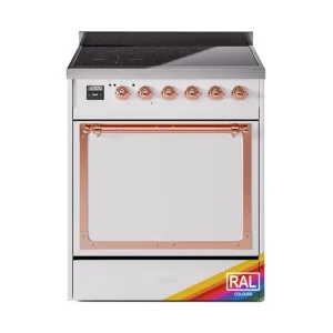 Ilve UNI304QNMPRAP Ilve Uni304Qnmprap Nostalgie Ii Noblesse 30" Induction Range (Solid Door, Ral, Copper) Freestanding Ranges freestanding dual fuel range 30 inch