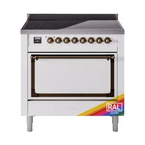 Ilve UNI366QNMPRAB Ilve Uni366Qnmprab Nostalgie Ii Noblesse 36" Induction Range (Solid Door, Ral, Burnished) Freestanding Ranges freestanding dual fuel range 30 inch