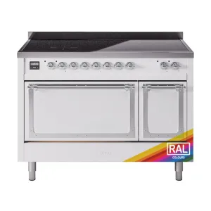 Ilve UNI486QNMPRAC Ilve Uni486Qnmprac Nostalgie Ii Noblesse 48" Induction Range (Solid Door, Ral, Chrome) Freestanding Ranges freestanding dual fuel range 30 inch