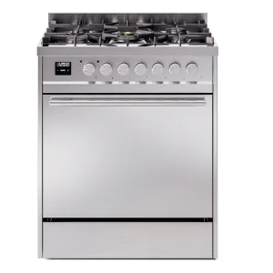 Ilve UP30QMPSSLP Professional Plus Ii 30 Inch Dual Fuel Liquid Propane Freestanding Range In Stainless Steel With Trim Freestanding Ranges freestanding dual fuel range 30 inch