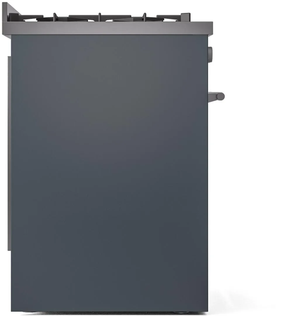 Ilve UP30WMPBGLP Professional Plus Ii 30 Inch Dual Fuel Liquid Propane Freestanding Range In Blue Grey With Trim