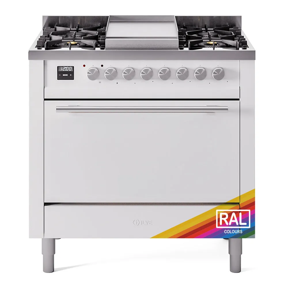 Ilve UP36FQMPRALP Professional Plus Ii 36 Inch Dual Fuel Liquid Propane Freestanding Range In With Trim Professional Ranges 6 burner professional gas range
