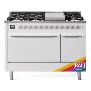 Ilve UP48FQMPRA Professional Plus Ii 48 Inch Dual Fuel Natural Gas Freestanding Range In Ral Custom Color With Trim Professional Ranges 6 burner professional gas range