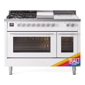Ilve UP48FSWMPRALP Professional Plus Ii 48 Inch Dual Fuel Liquid Propane Freestanding Range In Ral Custom Color With Trim Professional Ranges dual fuel professional range 36 inch