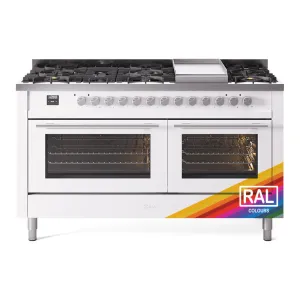 Ilve UP60FWMPRALP Professional Plus Ii 60 Inch Dual Fuel Liquid Propane Freestanding Range In Ral Custom Color With Trim Professional Ranges dual fuel professional range 36 inch