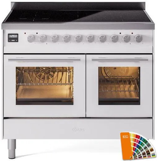 Ilve UPDI406WMPRA Professional Plus Ii 40 Inch Electric Freestanding Range In Ral Custom Color With Trim Freestanding Ranges freestanding dual fuel range 30 inch