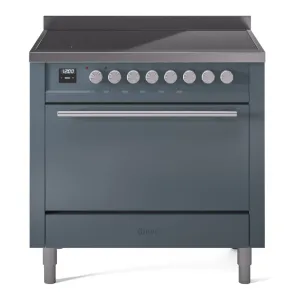 Ilve UPI366QMPBG Professional Plus Ii 36 Inch Electric Freestanding Range In Blue Grey With Trim Freestanding Ranges freestanding dual fuel range 30 inch