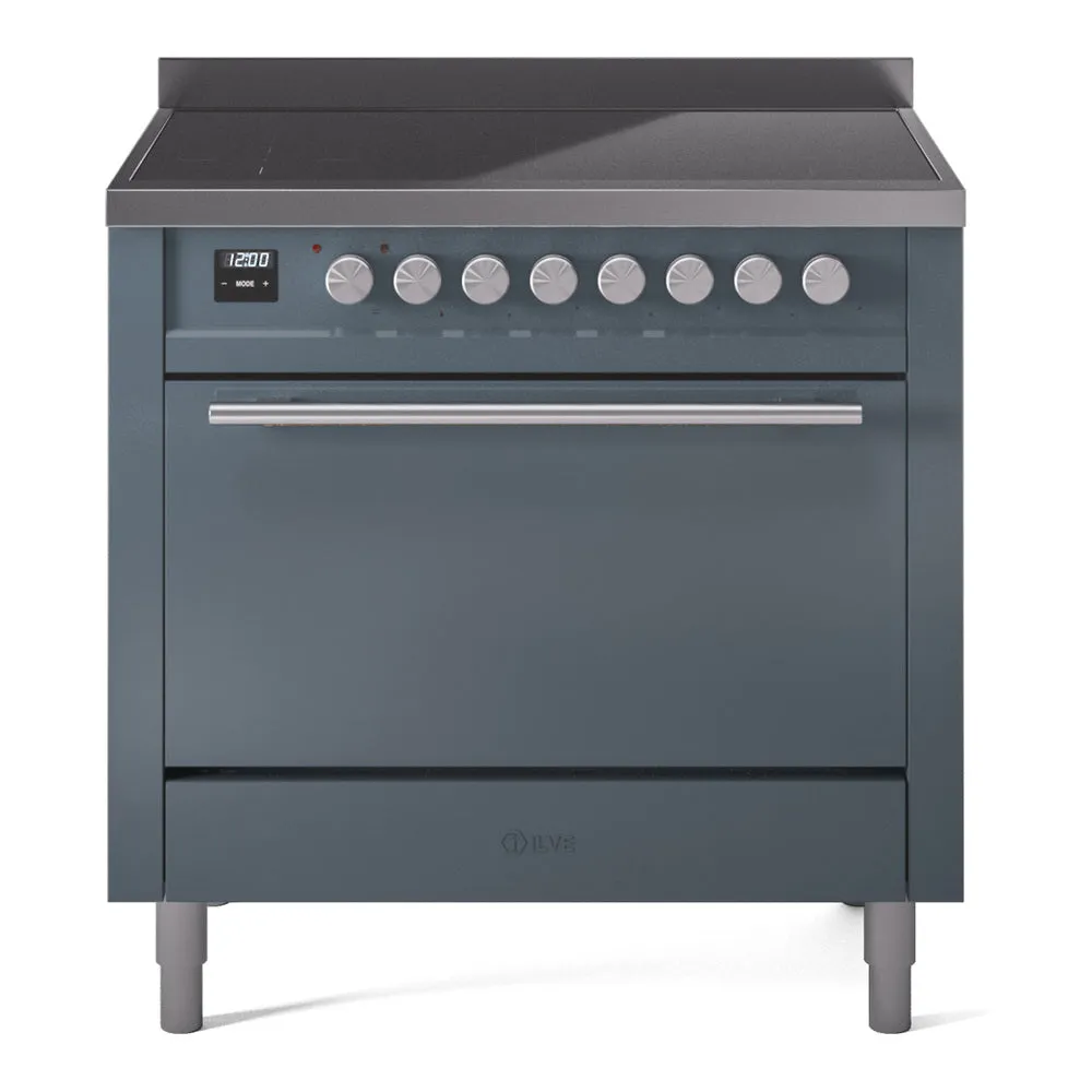 Ilve UPI366QMPBG Professional Plus Ii 36 Inch Electric Freestanding Range In Blue Grey With Trim Freestanding Ranges freestanding dual fuel range 30 inch