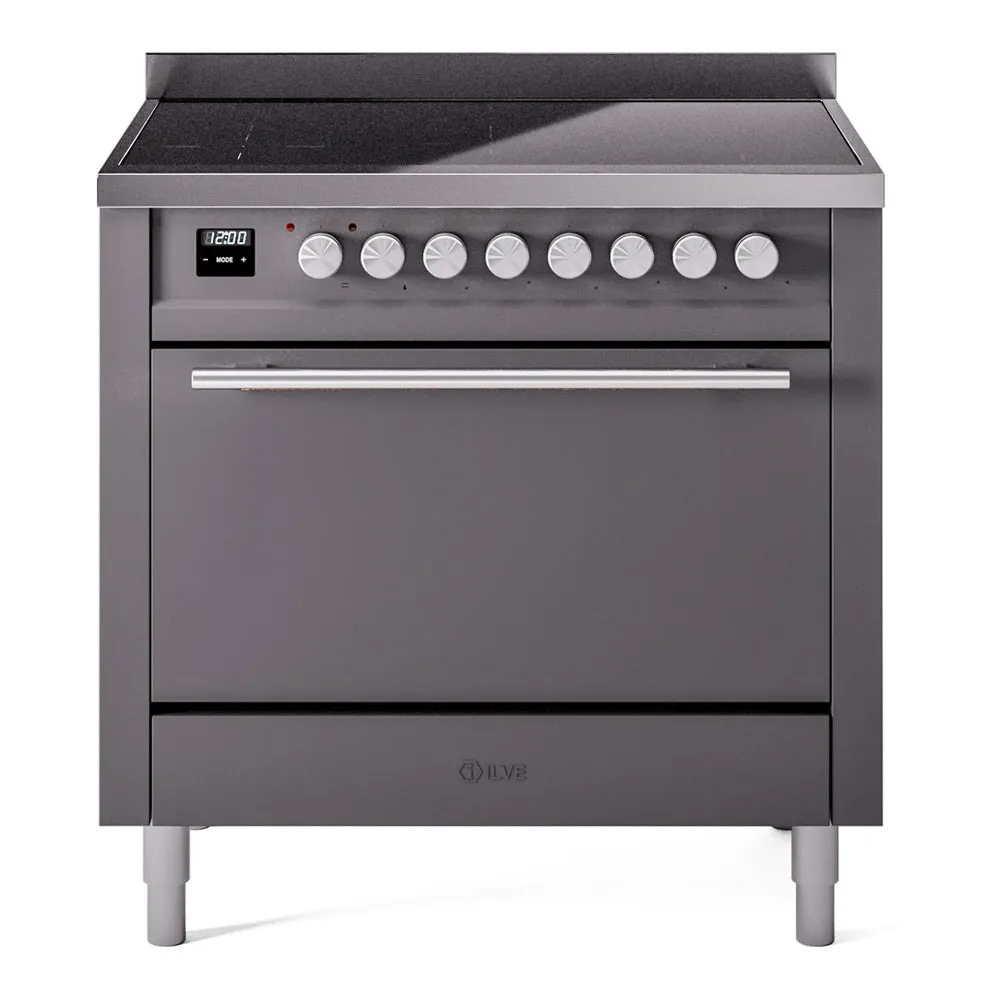 Ilve UPI366QMPMG Professional Plus Ii 36 Inch Electric Freestanding Range In Matte Graphite With Trim Freestanding Ranges freestanding dual fuel range 30 inch