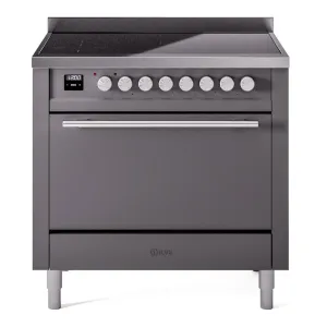 Ilve UPI366QMPMG Professional Plus Ii 36 Inch Electric Freestanding Range In Matte Graphite With Trim Freestanding Ranges freestanding dual fuel range 30 inch