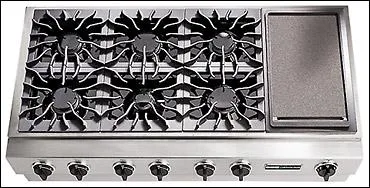 Jennair CCGP2820P 48" Pro-Style Triple Gas Cooktop Gas 4 burner gas range for kitchen