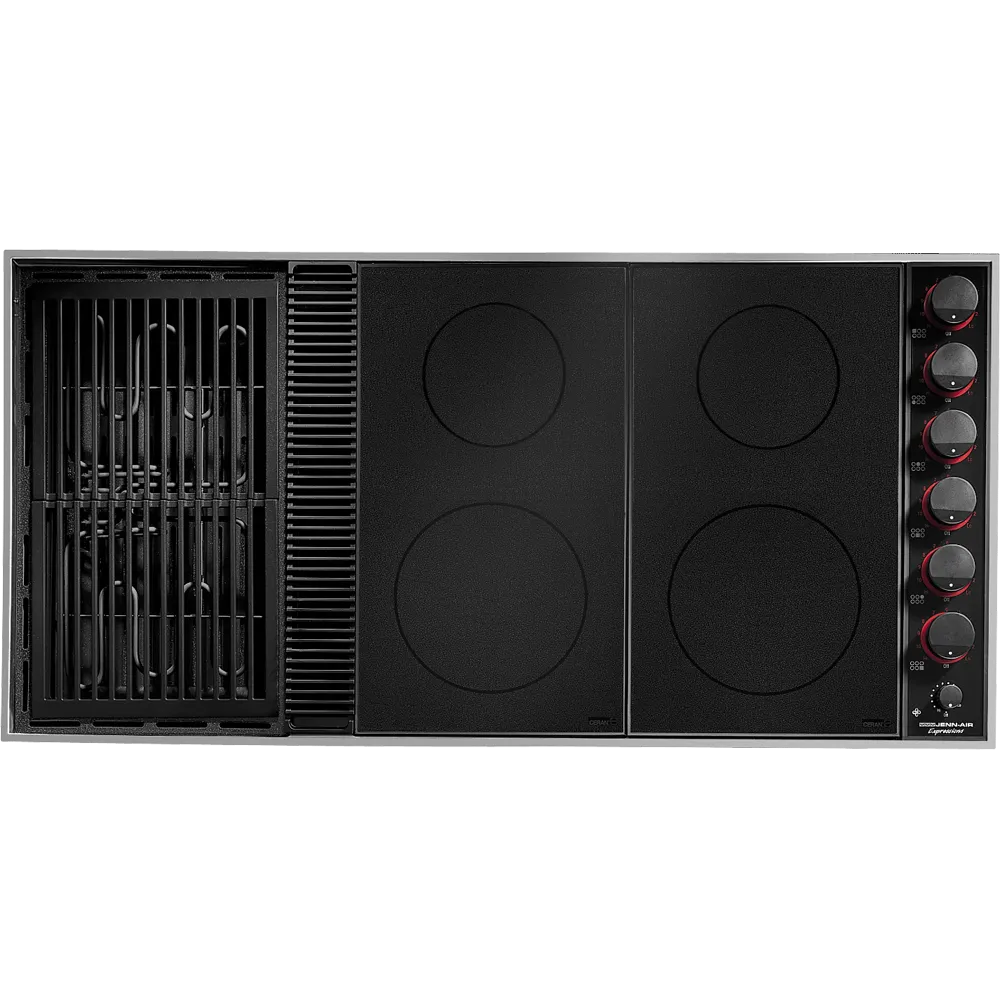 Jennair CVEX4370B 43" Expressions&#8482; Collection Modular Electric Downdraft Cooktop Electric slide-in electric cooking range