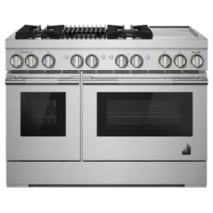 Jennair JDRP748HL Rise 48" Dual-Fuel Professional-Style Range With Chrome-Infused Griddle And Grill Professional Ranges commercial oven for home kitchen