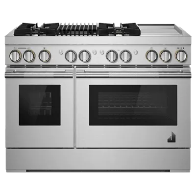 Jennair JDRP748HL Rise 48" Dual-Fuel Professional-Style Range With Chrome-Infused Griddle And Grill Professional Ranges commercial oven for home kitchen