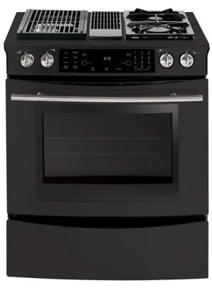 Jennair JDS9860BDB 30" Modular Downdraft Slide-In Dual Fuel Range With Convection Slide In Ranges front control slide-in stove