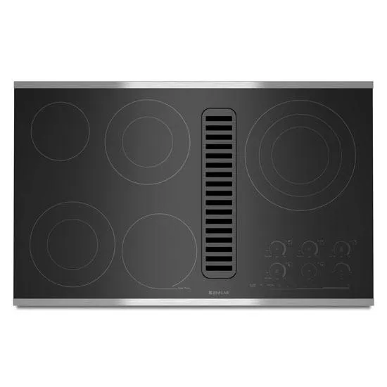 Jennair JED4536WS Jenn-Air Electric Radiant Downdraft Cooktop With Electronic Touch Control, 36" - Stainless Steel Electric slide-in electric cooking range