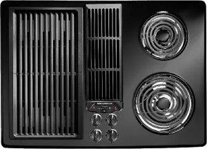 Jennair JED8130ADB Designer Line Modular Electric Downdraft Cooktop, 30" Electric slide-in electric cooking range