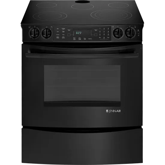 Jennair JES8850CAB Slide-In Electric Range With Convection, 30" Slide In Ranges front control slide-in stove