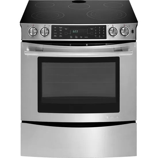 Jennair JES8850CAS Slide-In Electric Range With Convection, 30" Slide In Ranges front control slide-in stove