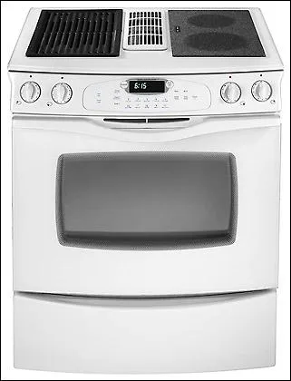 Jennair JES9750AAW Slide-In Downdraft Electric Range Slide In Ranges front control slide-in stove