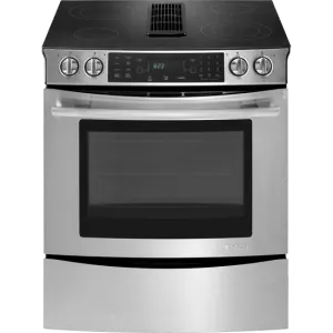 Jennair JES9800CAS Slide-In Electric Downdraft Range With Convection, 30" Slide In Ranges front control slide-in stove
