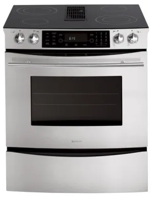 Jennair JES9900BAS Downdraft Slide-In Electric Range Slide In Ranges front control slide-in stove
