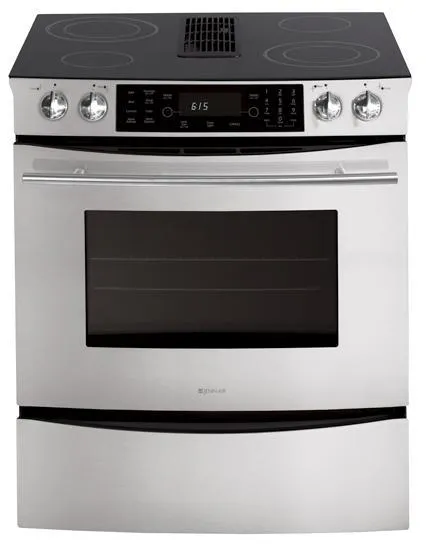 Jennair JES9900BAS Downdraft Slide-In Electric Range Slide In Ranges front control slide-in stove
